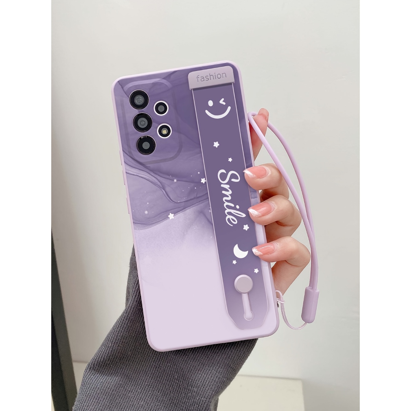TEMU Phone Case - A Phone Case Featuring A Face, With A Wrist Strap, Compatible With Iphone Series 11/12/13/14/15/16/16pro/16promax And