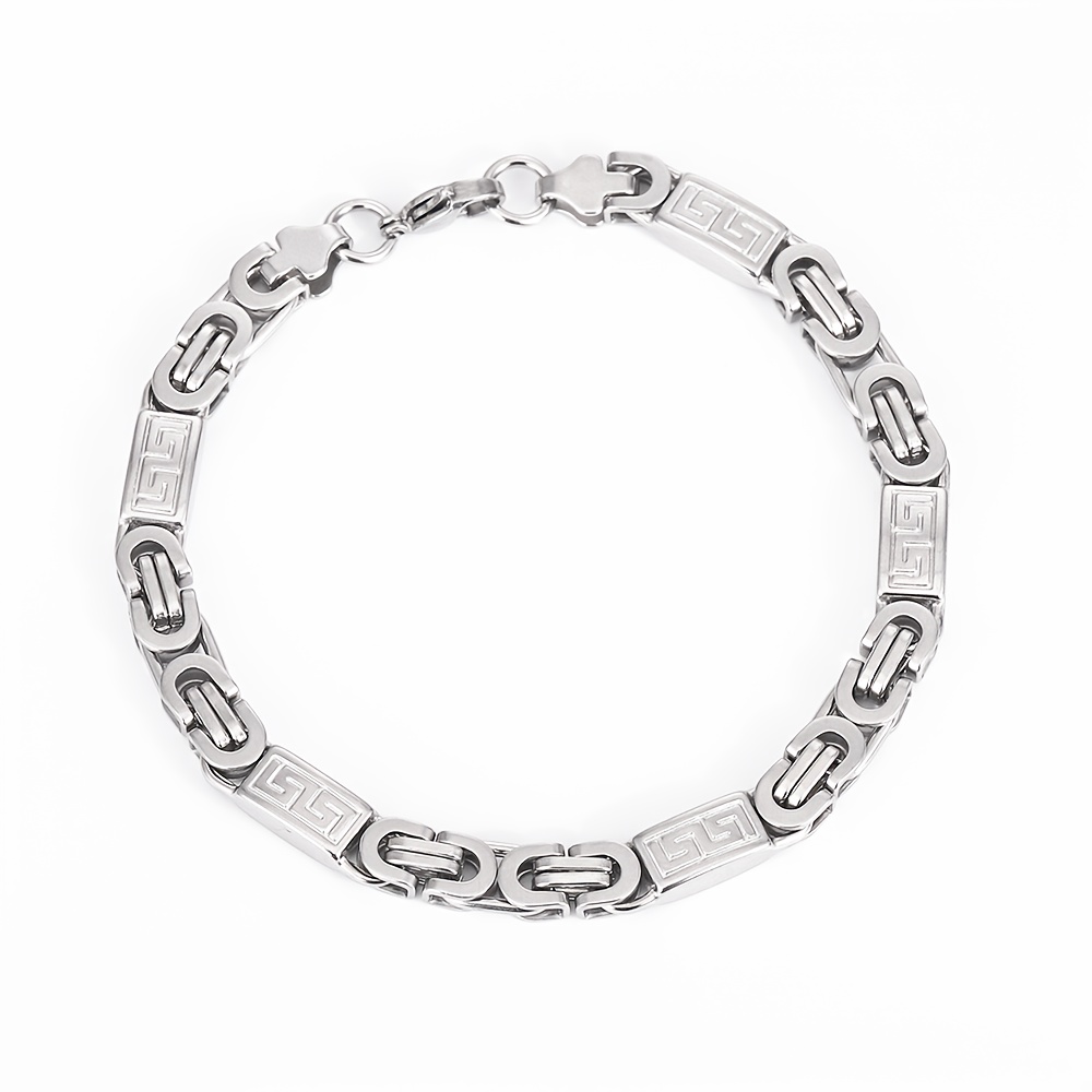 TEMU 304 304 304 Stainless Steel Men's Bracelet, King Bracelet - High Quality Men's Bracelet, Men's Wristband, Men's Jewelry, Men's Additions,