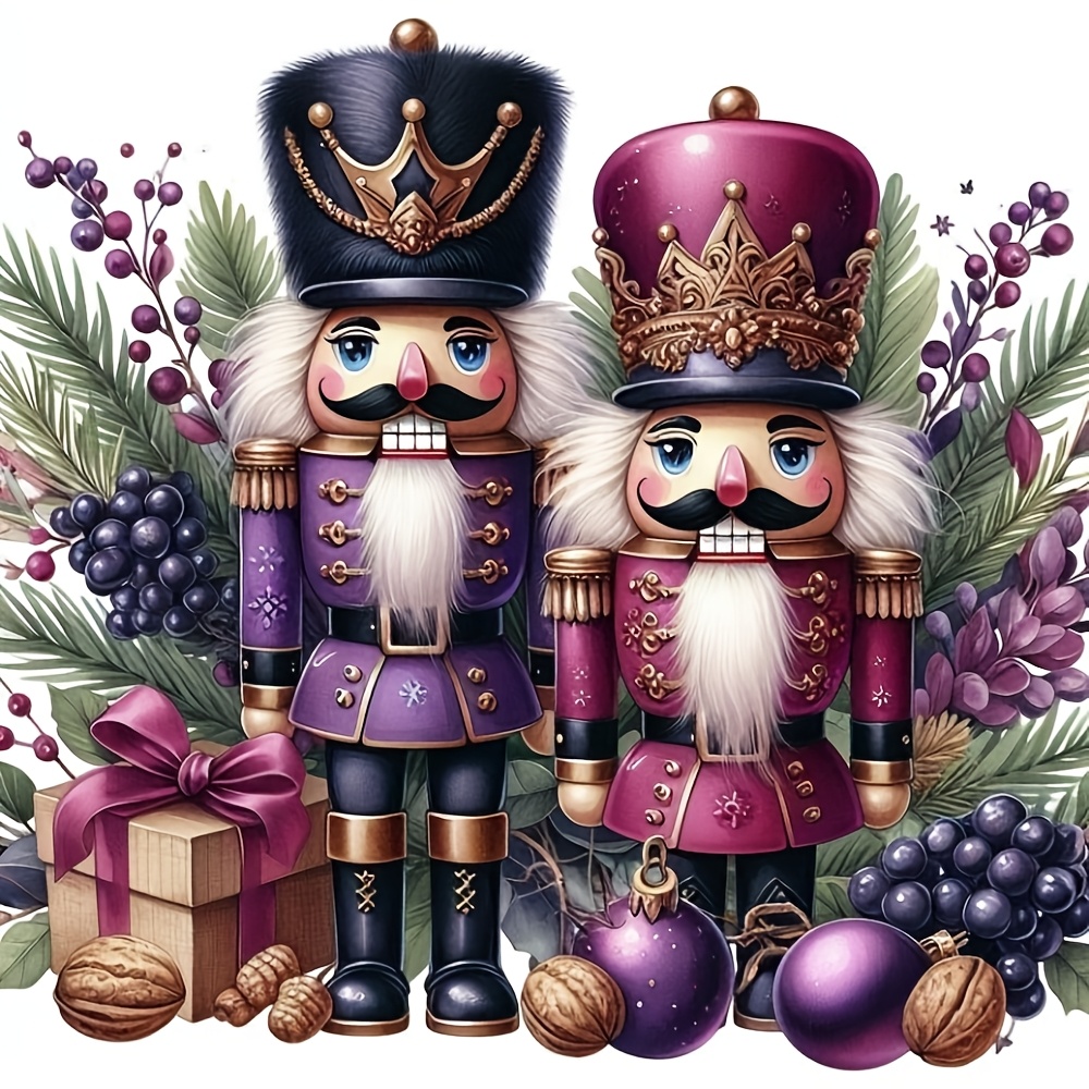 

Nutcracker 5d Diy Kit, Cartoon Themed Round Diamond Embroidery Mosaic Art, Canvas Craft For Christmas Decor, , And Home Decoration, With Perfect Gift For Bedroom And Living Room