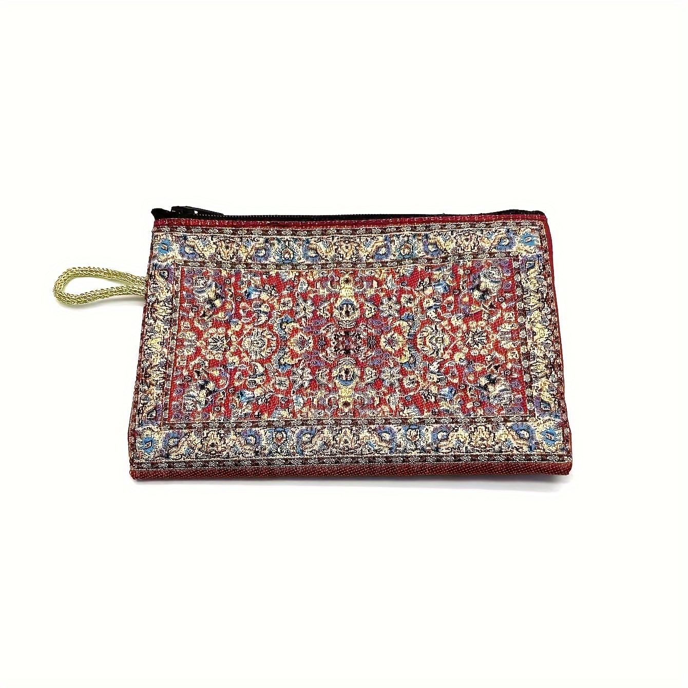 

Porte-Monnaie Brodé Chic pour Femme - Nylon, Organisateur de Cartes et ID avec Fermeture Éclair, Porte-Monnaie, Organisateur de Cartes et ID