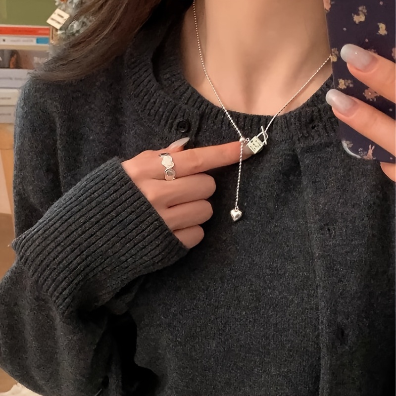 Heart-shaped Lock Necklace, Elegant & Unique Gift