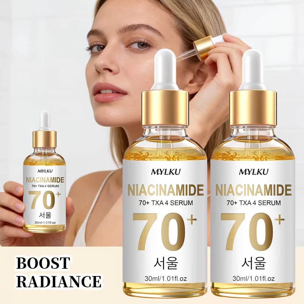 2 bucăți Ser Facial cu Niacinamidă + Acid Hialuronic pentru Ridicare și Fermitate Instantanee, Potrivit pentru Pielea Lăsată și Ridurile Faciale, Face Fața să Pară Mai Fermă, Minimizează Vizibil Ridurile, Liniile Fine, etc., Spune Adio Pielii Uscate, Mate și Lăsate, Potrivit pentru Toate Tipurile de