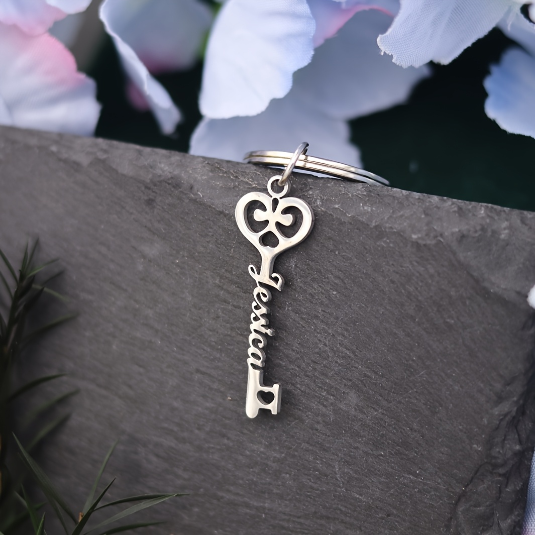 TEMU Custom Keychain Without Chain, Shaped Like A Key, Suitable For Men And Women, A Perfect Gift For On Christmas, Halloween, And Valentine's Day