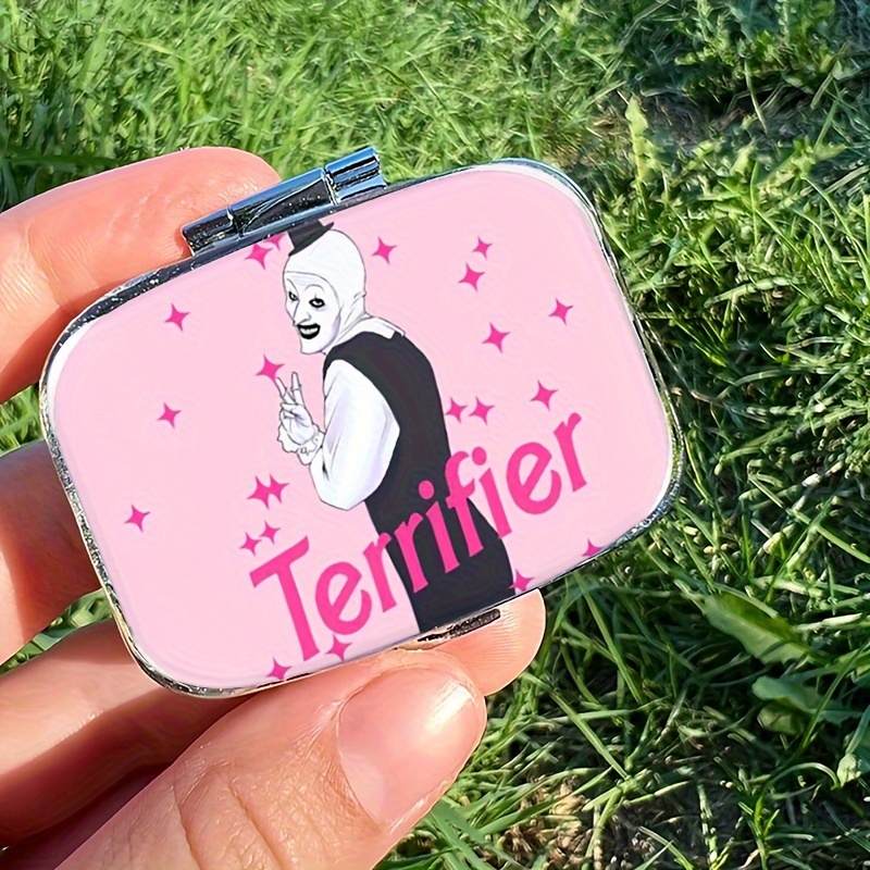 

Movie-inspired Compact Pill Box - 2-compartment Portable Medicine Organizer For Travel, Pocket & Purse - Unique Gift Idea