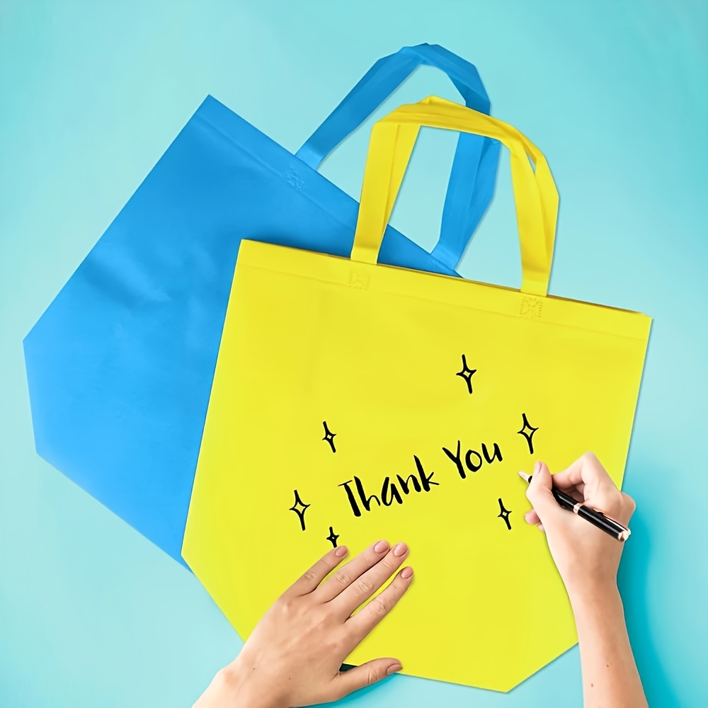 60pcs Customizable Reusable Tote Bags, Large Capacity with Custom Printing