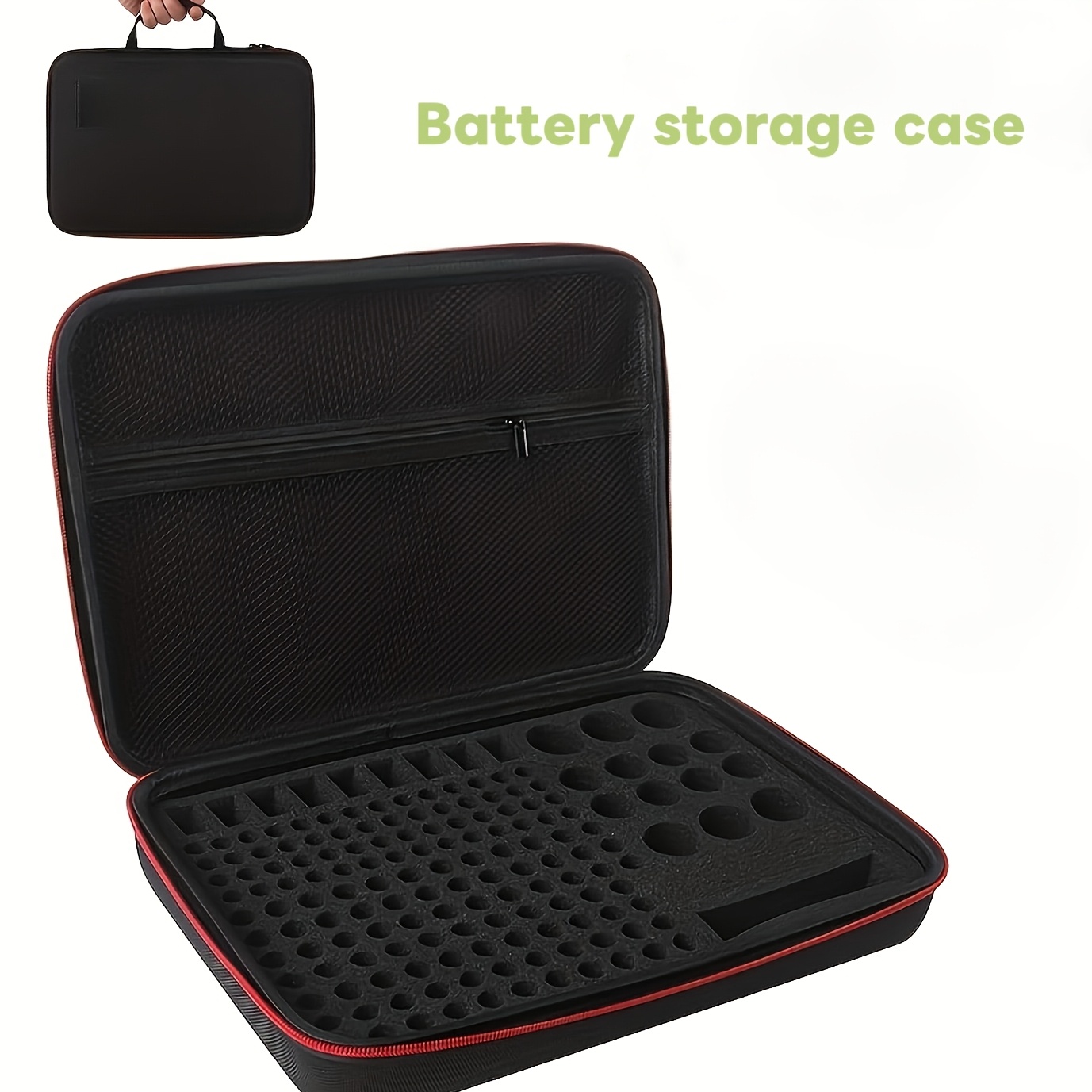 Suitable For Battery Storage Boxes Hard Shell Electronic Battery Organizer Capacity Of 200pcs Eva Portable Battery Storage Bag (storage Box )