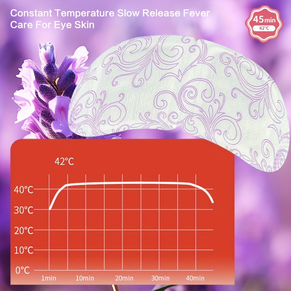20pcs lavender self heating masks hypoallergenic latex free for all skin types perfect for travel naps relaxing sleep details 2