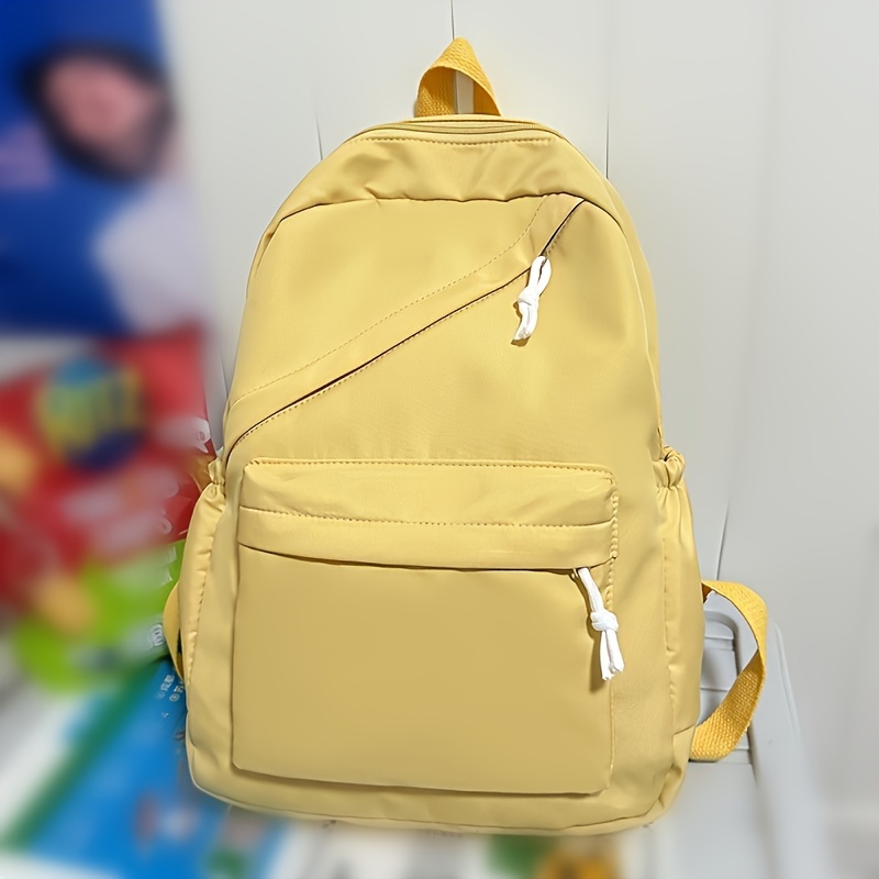 solid color student schoolbag fashionable casual college Temu