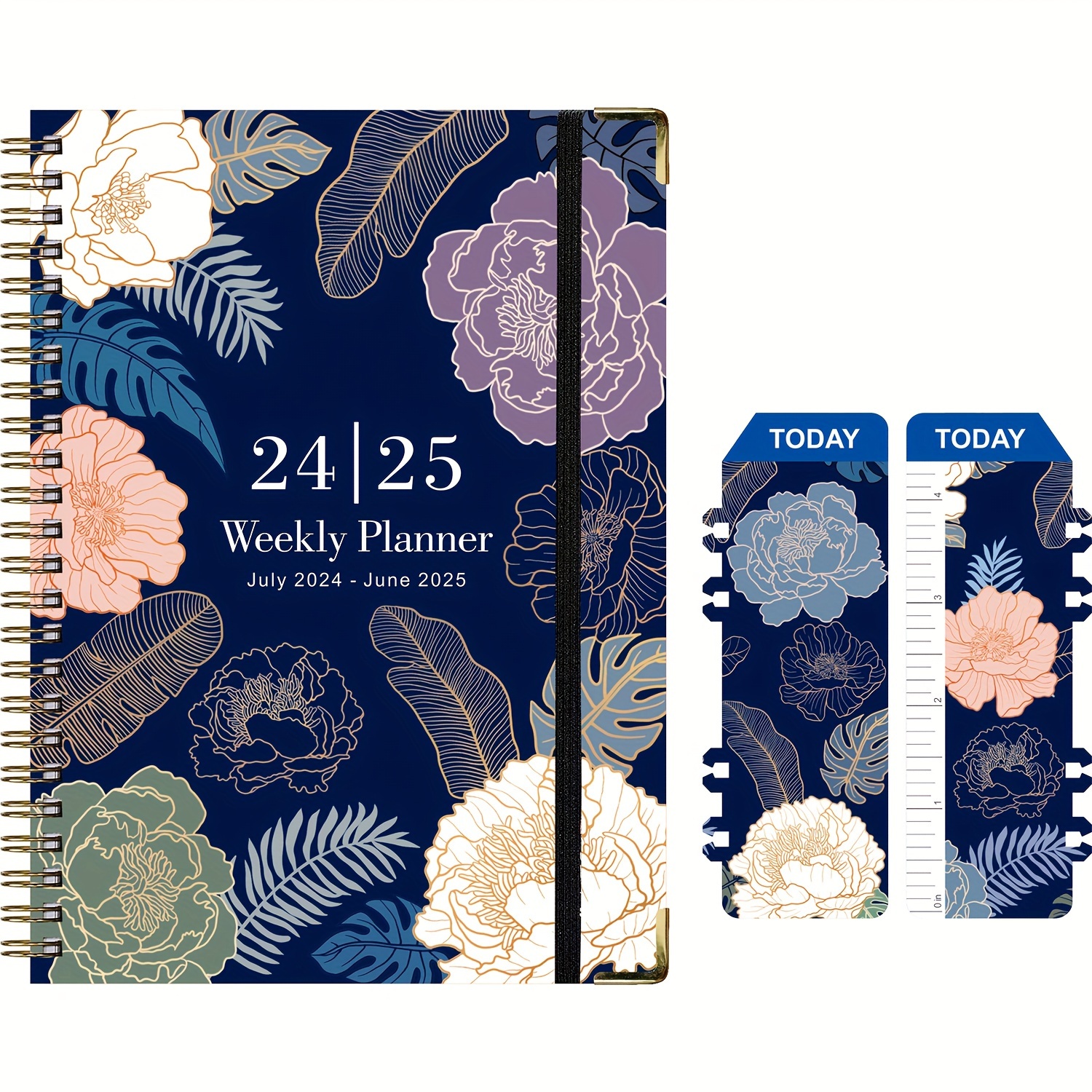 

Bamda 2024-2025 Student Weekly Planner Set - July 2024 To June 2025, Daily, Weekly, Monthly Schedules With 12-month Tabs, Hardcover, Inner Pocket, Perfect Organizer For Academic Year In English