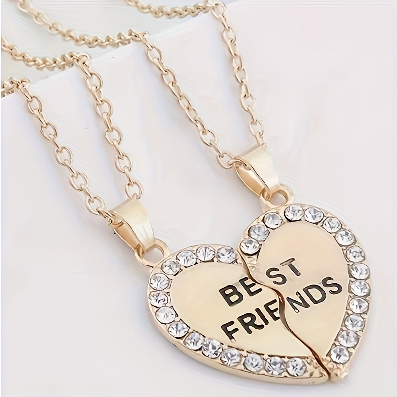 

2 Pieces Friend Pendant Necklace Couple Necklace Necklace Women's Necklace