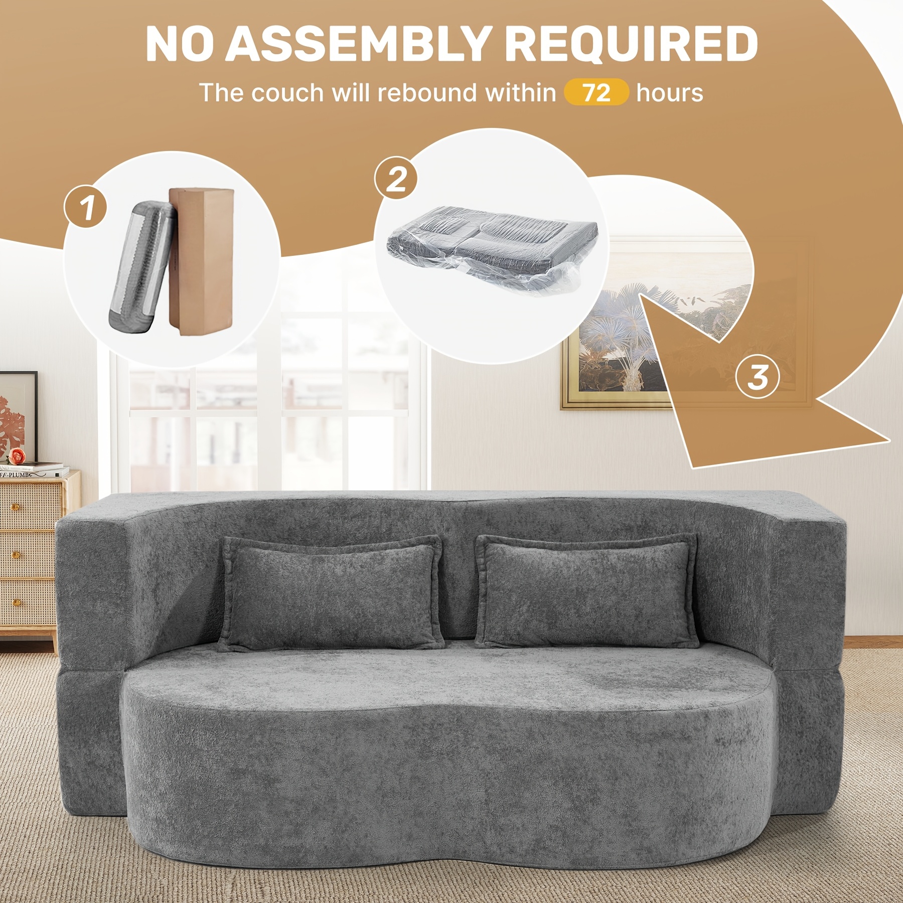 Convertible Folding Sofa Bed, 78