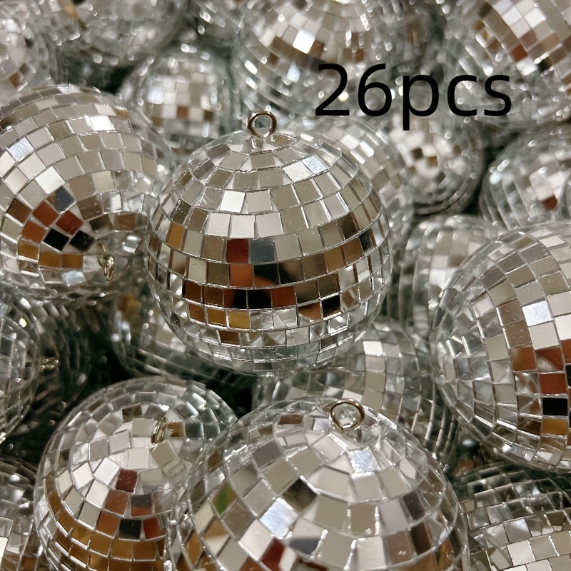 Image of 26pcs Set Of Exquisite Disco Balls And Christmas Balls - Suitable For Christmas Decorations, Home Decor, Event Setup, New Year Decorations