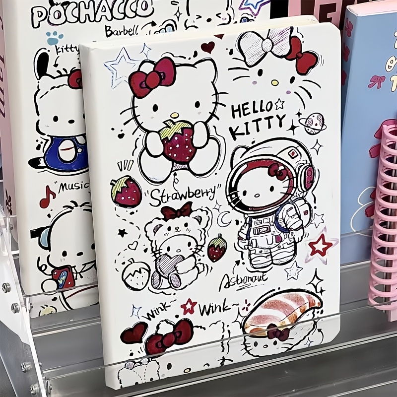 

1pc Sanrio Kitty A5 Hardcover Notebook, Vintage Anime Theme, Matte , Personalized College Ruled, English Language, Office & School Essential, Ideal Teacher Gift