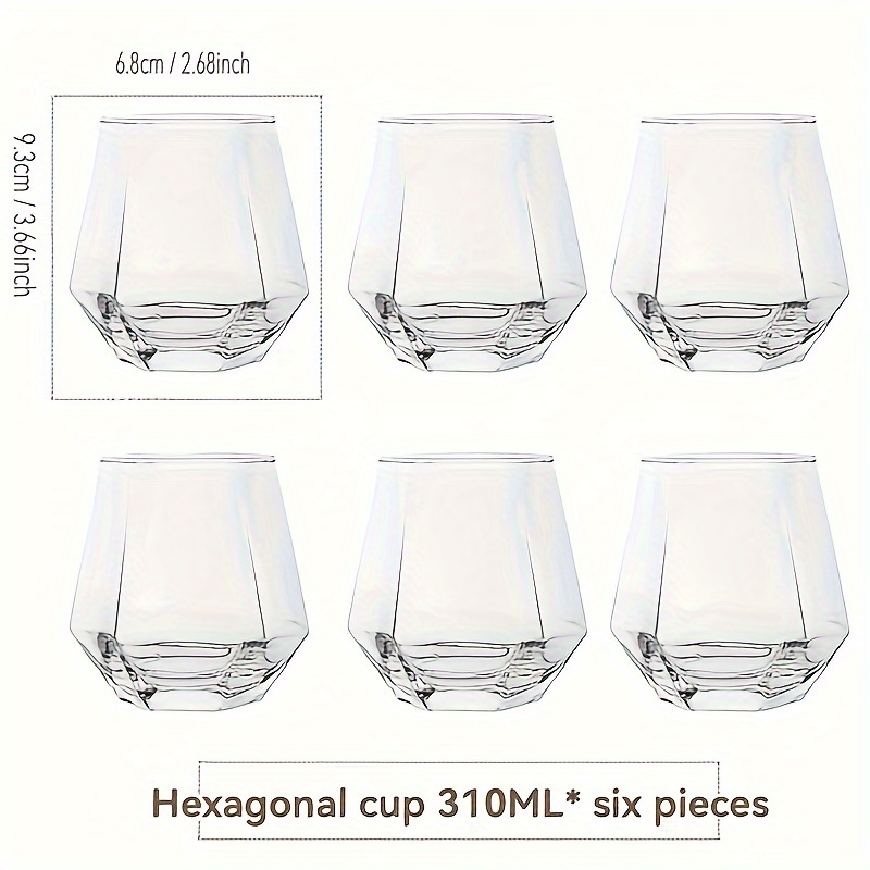 E-shop 6er-Set Vielseitige Glasbecher - Hitzebeständig, Wiederverwendbar für Kaffee, Bier, Saft & Mehr - für Partys, Küchen & Restaurants