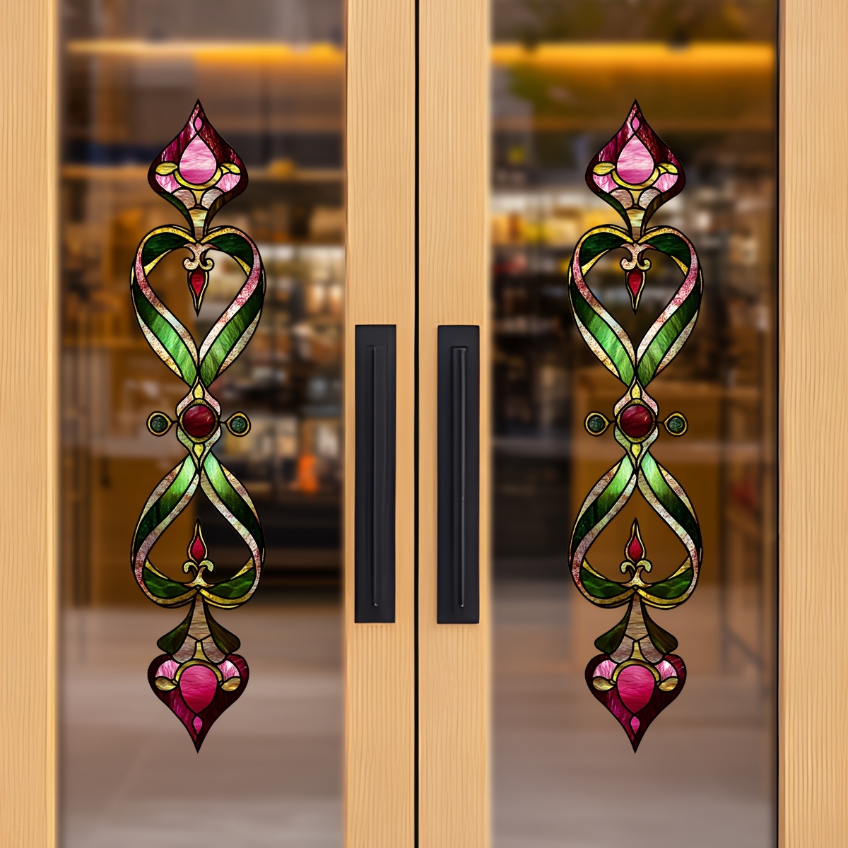 E-shop 1 Stück Bunter Diamant-Statikfolie Fensterdeko, Doppelseitiges Muster, Diamant-Kunstaufkleber, Fensterglasdeko, Dekoration für Zuhause Büro