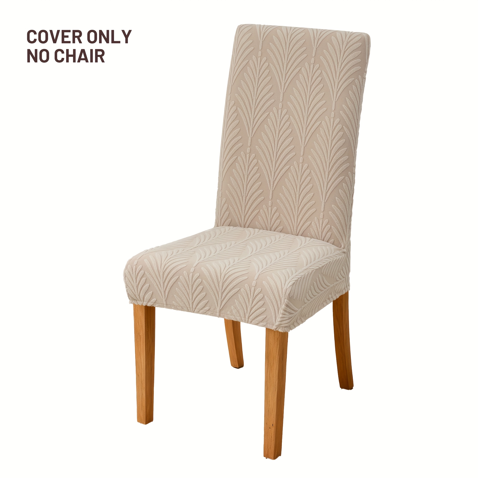 TEMU 1 pièce Housse de chaise de salle à manger Arbre à argent Jacquard duveteux, Housse de décorative pour chaise de maison/hôtel/restaurant