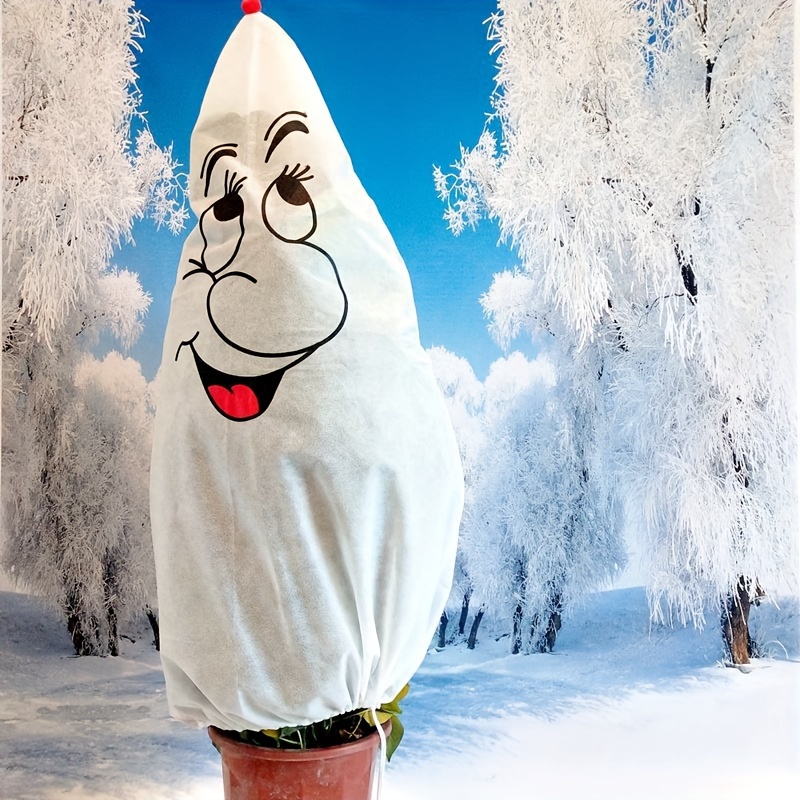 Christmas Ornaments Garden Plant Cover Reusable Plant Protection Mesh Bag With Drawstring Winter Tree Canopy