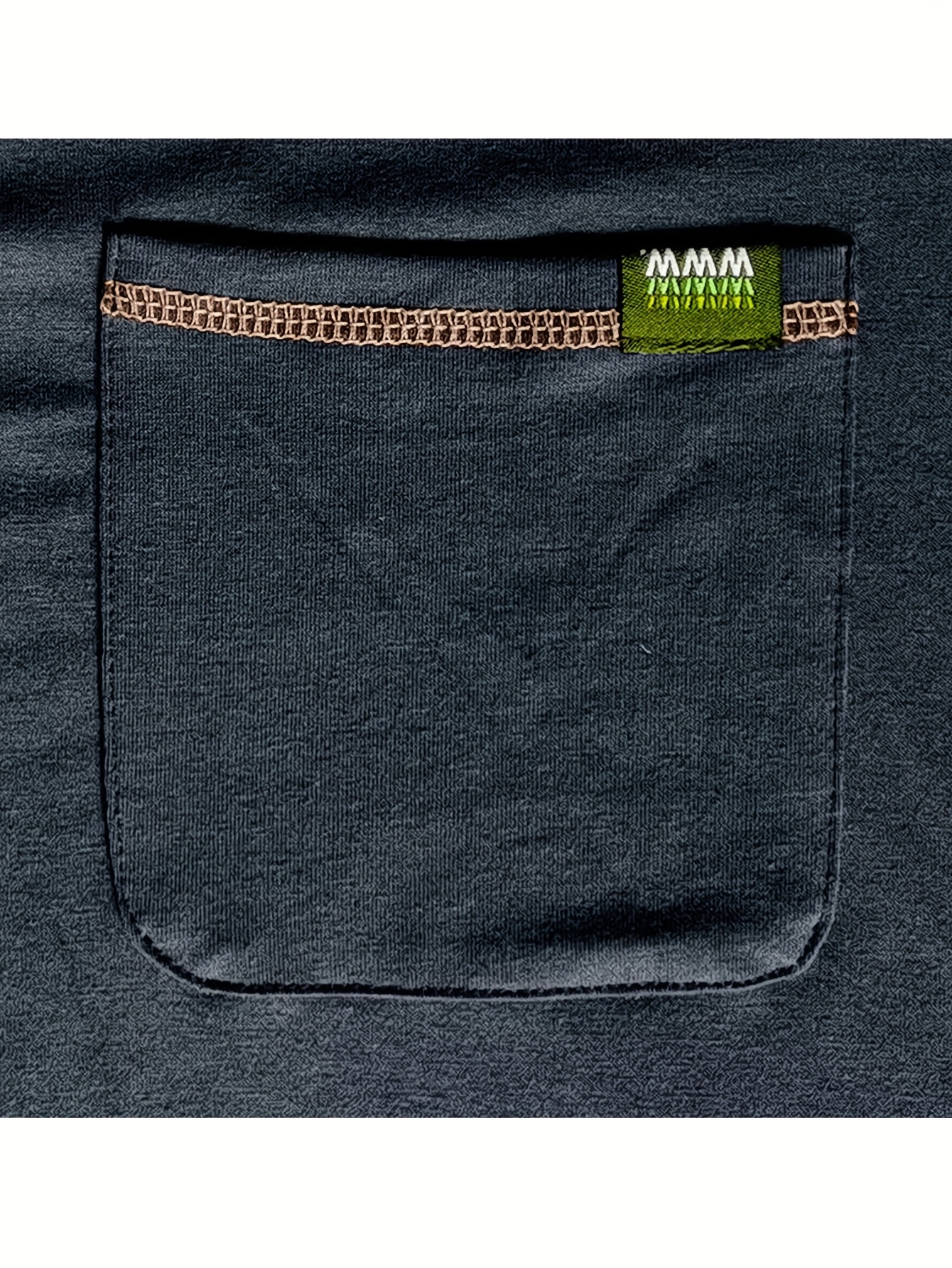 mens stylish henley shirt classic long sleeved lightweight button cotton t shirt casual top shoulder stitching design and contrasting buttons       chest pocket brand label highlights   quality   enhance   of   royal blue 5