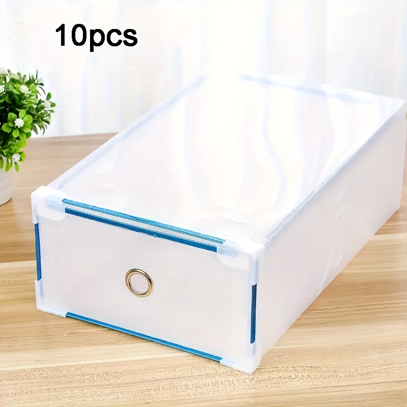 Set Of 10 Shoe Storage Boxes For Desktop Use, Dust-resistant, Stackable Shoe Cabinet, Suitable For Organizing Cosmetics