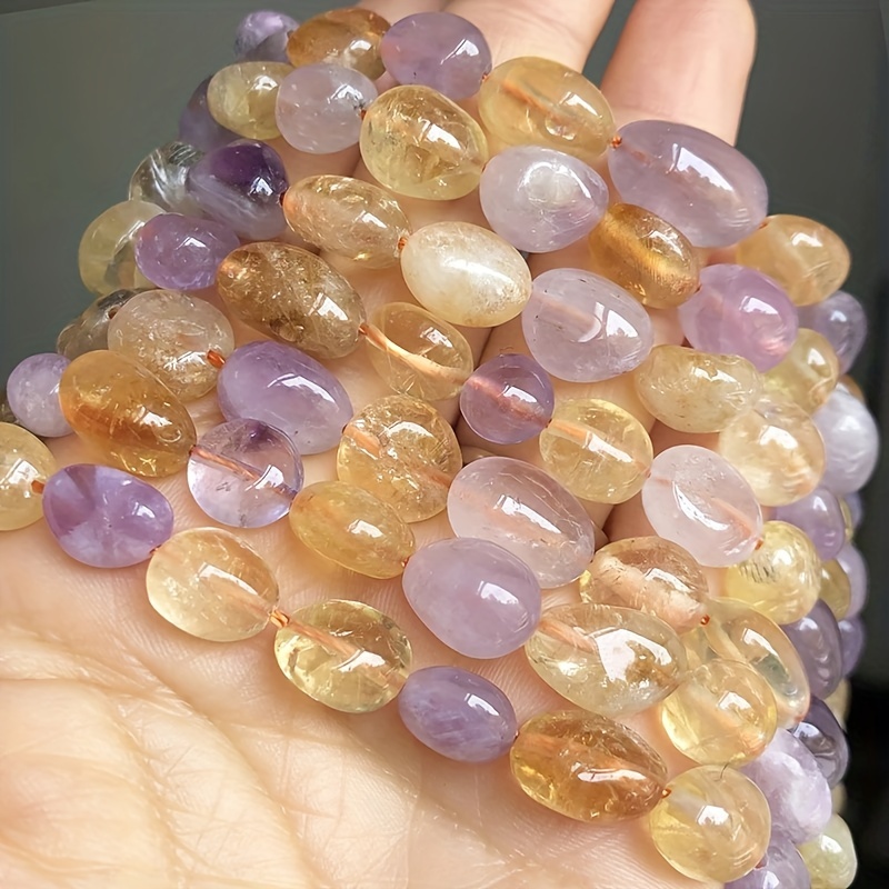 

Natural Stone Beads, 41pcs Irregular Citrine Quartz Crystals, Unique Loose Spacer Beads For Making, Handcrafted Bracelets And Necklace Beading Supplies