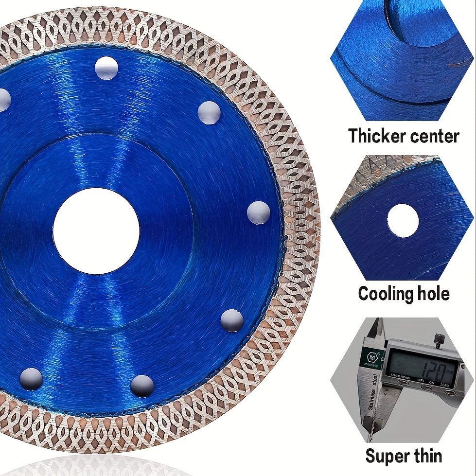 

4/4.5inch Porcelain Tile Turbo Diamond Dry Cutting Disc Grinder Wheel Saw Blade