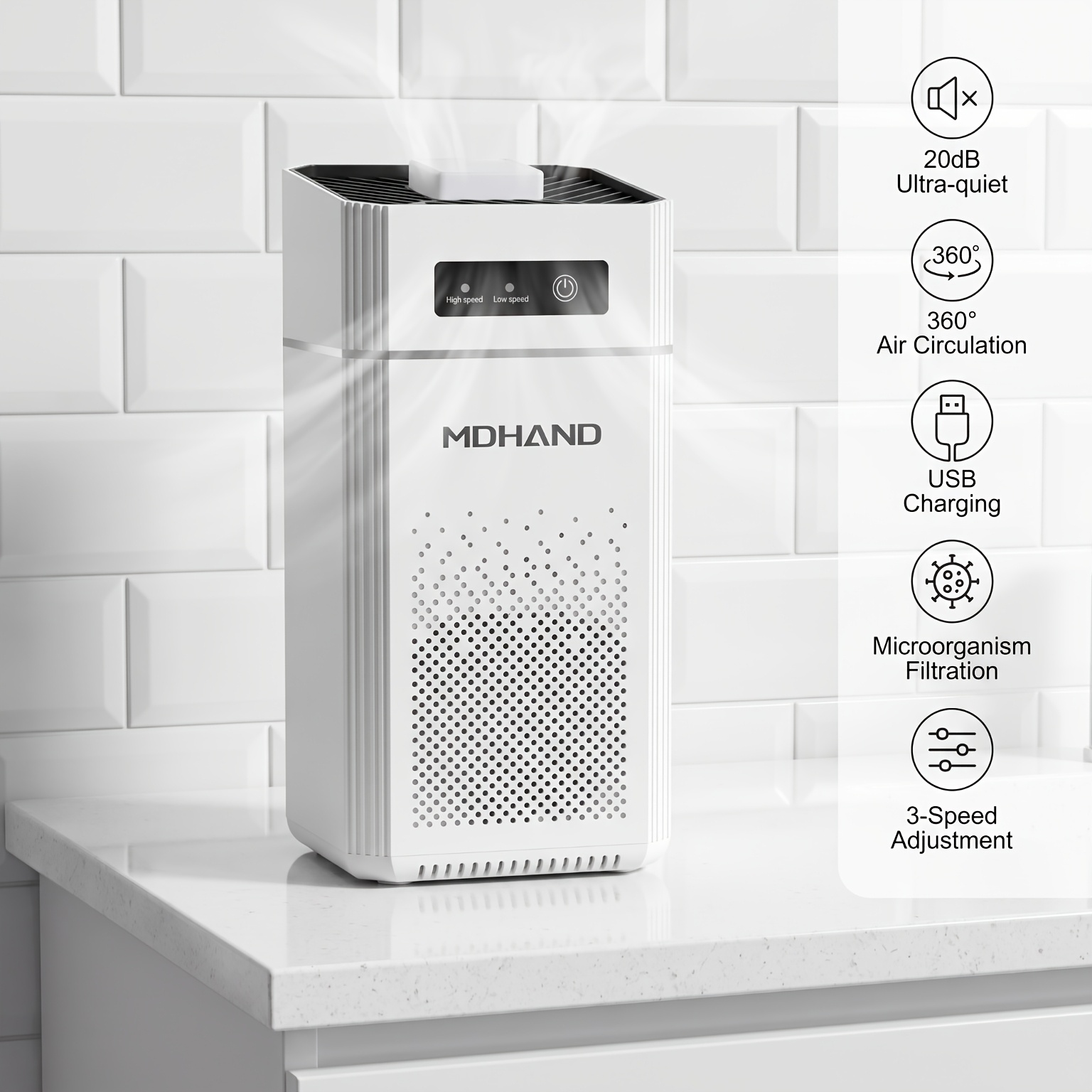 Smoke Removal, Air Filter For Smoke, Odours And Pet Hair, Filter, Home , Smoke Removal, Slim , Modern
