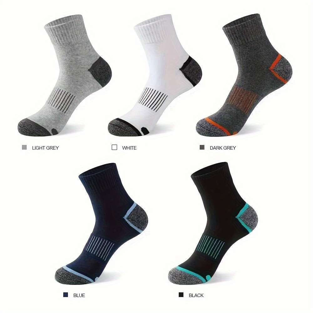 

Men's Striped Polyester Socks, 5/6 Pairs, Comfortable Breathable Soft Fashion Sports Socks, Suitable For Outdoor Activities All