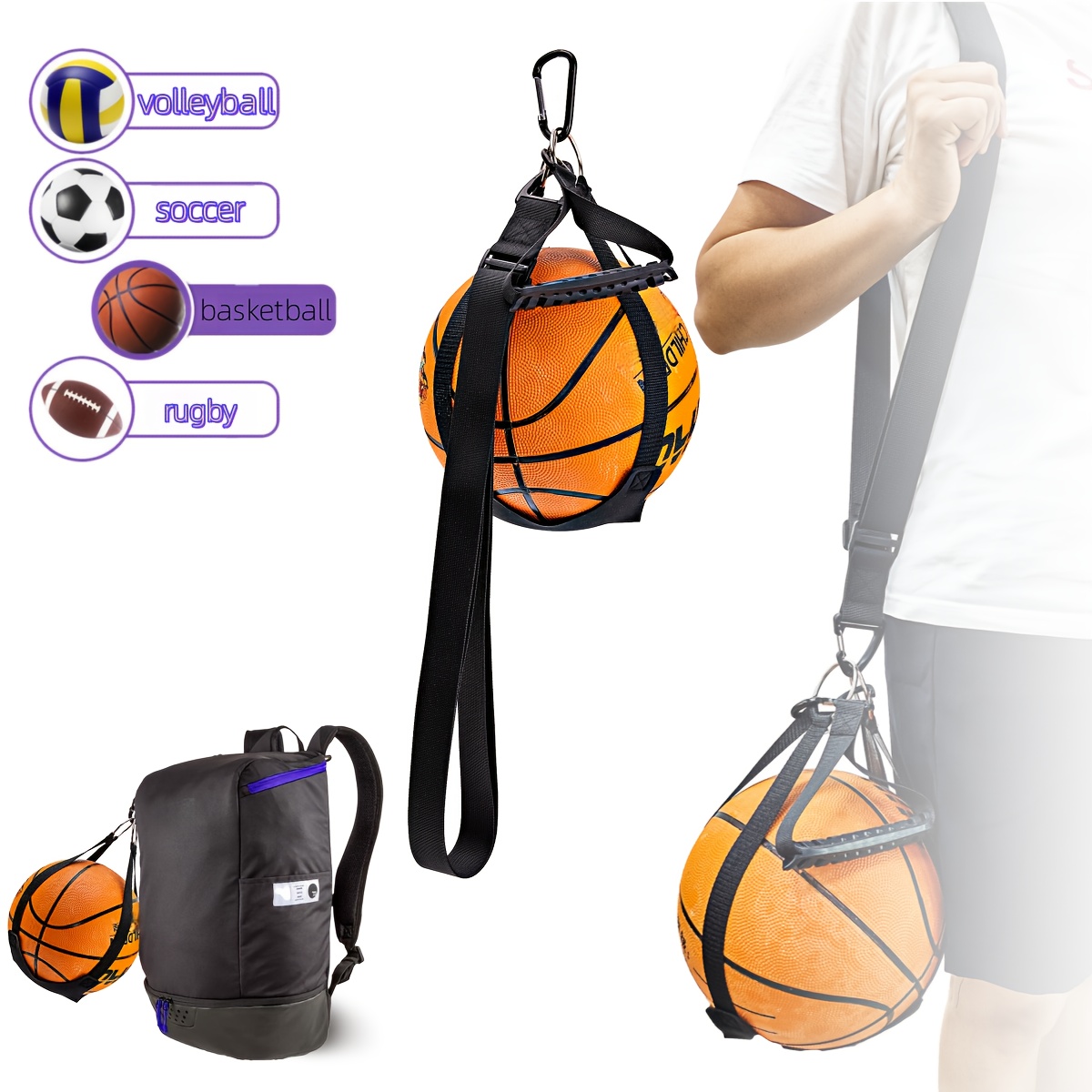 adjustable locking ball holder strap durable high quality Temu