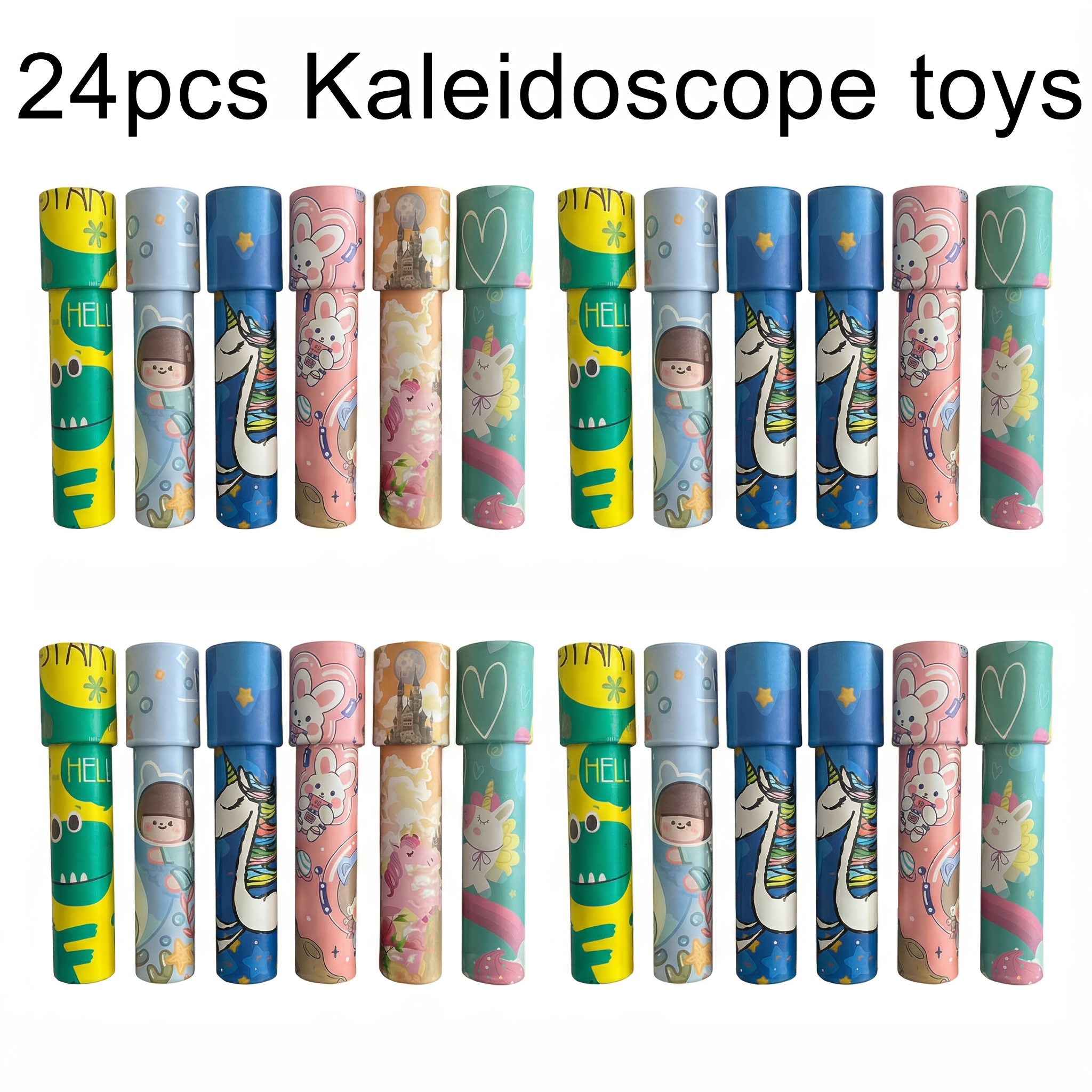 Image of 24pcs Classic Retro Tumbling Kaleidoscope Toy – Educational Toy For Kids, Party Gift Bag, Classroom Reward, Christmas Birthday Return Gift