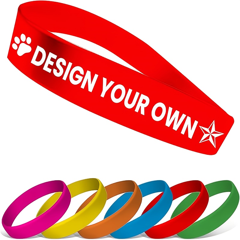 79pcs Customizable Silicone Bracelets with Heart Design