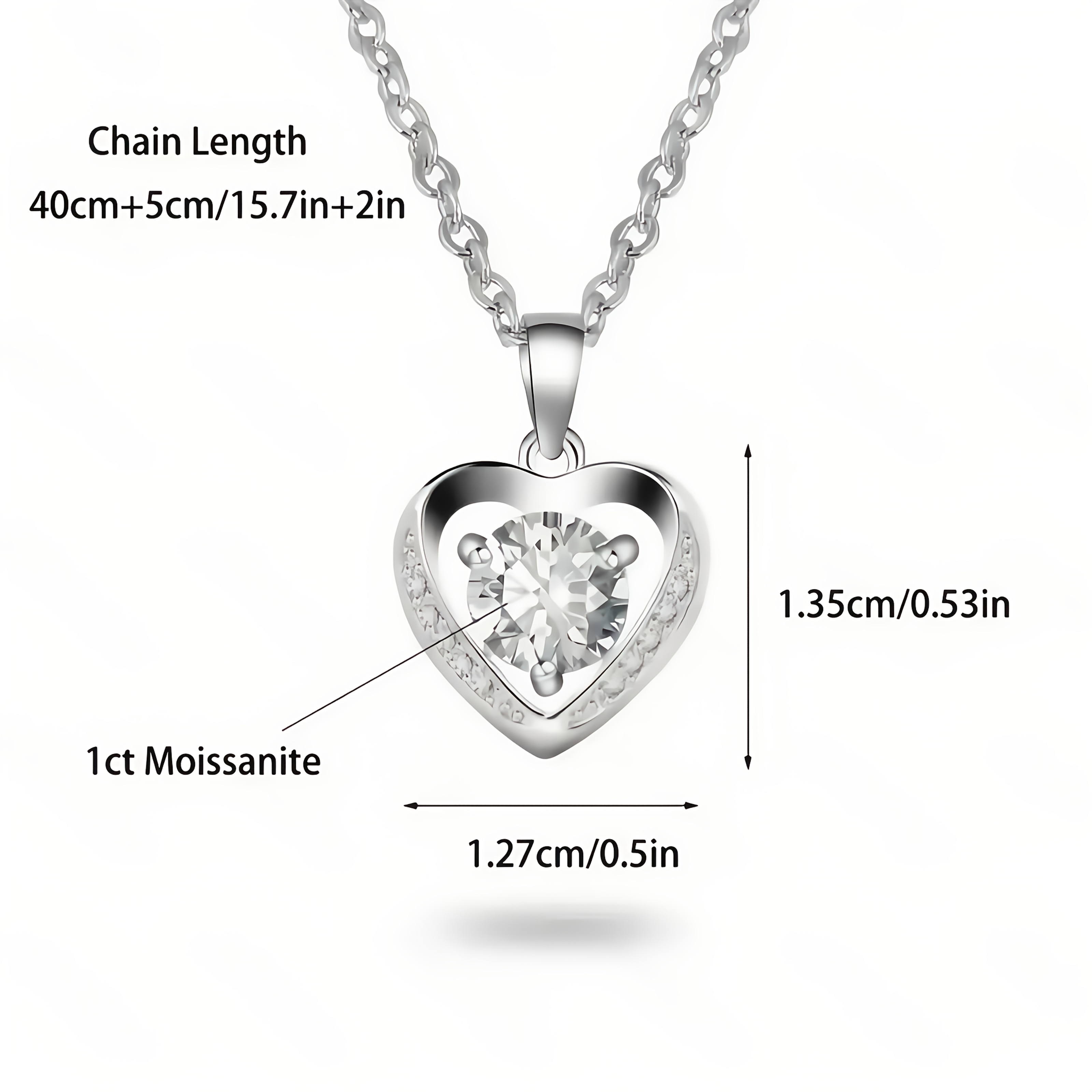 Image of 925 Silver Women's -shaped Moissanite Pendant Necklace Luxurious Sparkling Hypoallergenic Material Gift For Women Fashion Trend Birthday Halloween Christmas Sparkling With Exquisite Packaging Gift Box