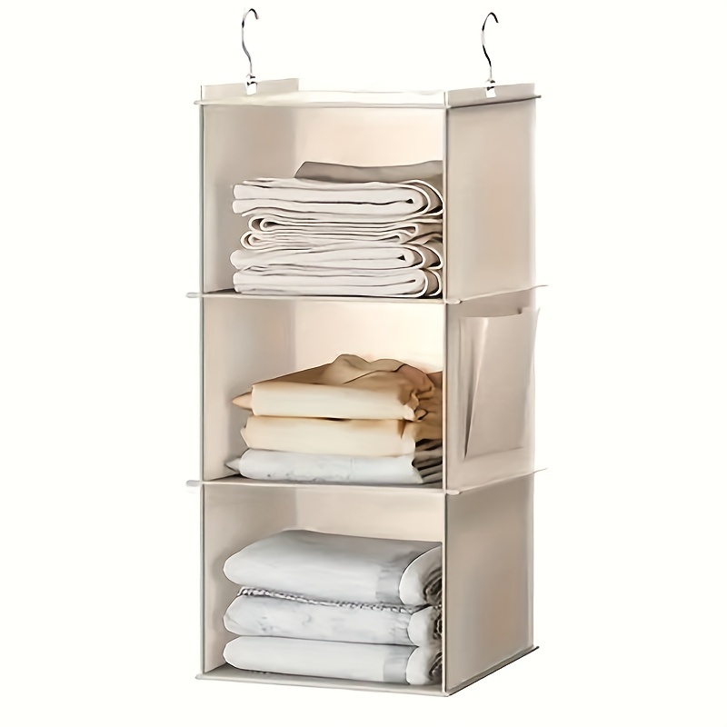 1pc bamboo chip storage hanging bag has good load bearing capacity and is washable and not   deformed   a hanging bag for organizing and storing household clothes shoes and   large capacity side pocket is a good item for the home