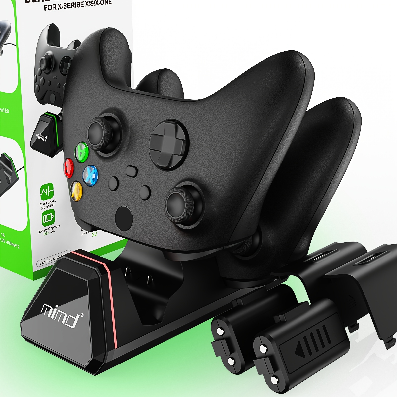   with 2 x 800mah rechargeable battery packs supports fast charging for   one for     x for       elite controllers for   one controller charging dock with batteries extends   time by  
