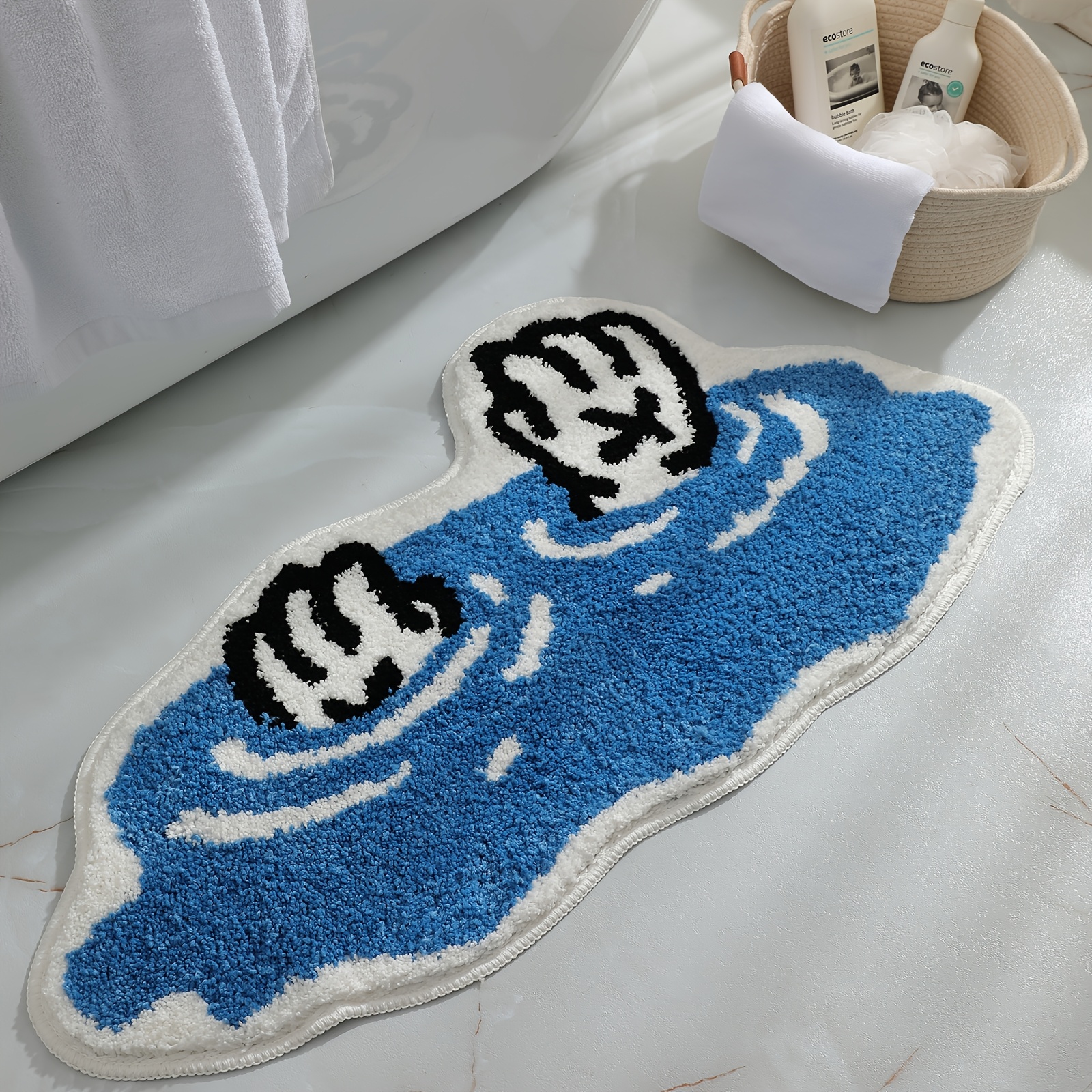 Cute Hands Bath Rug - Non-slip Carpet Suitable For Bathroom, Room, Shower - Machine Washable Soft Mat With Adorable Hand