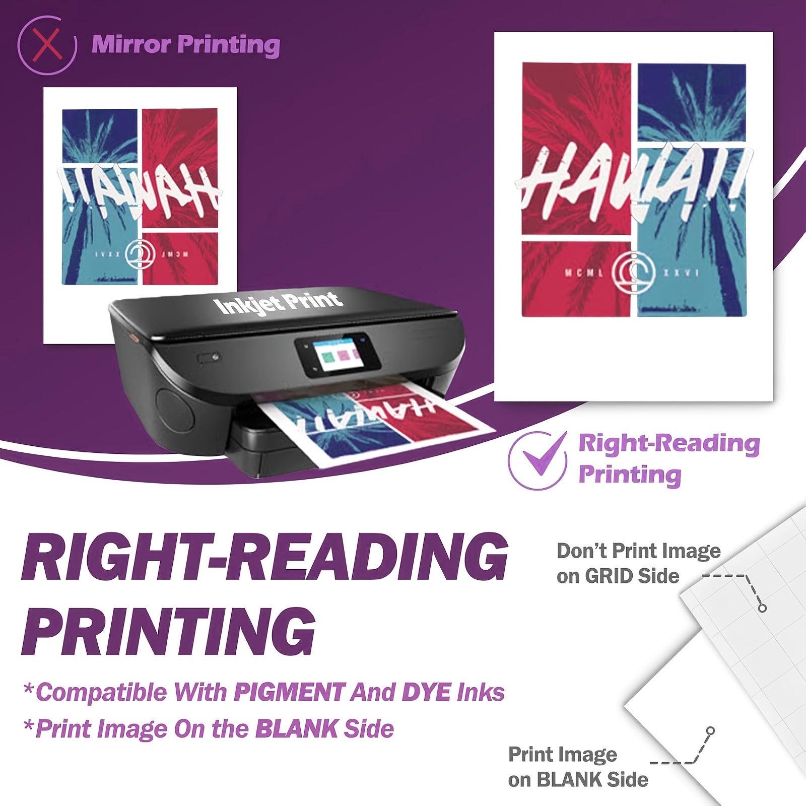 Thermocollant Imprimer Sur Tissu Avec Papier Transfert Feuilles De