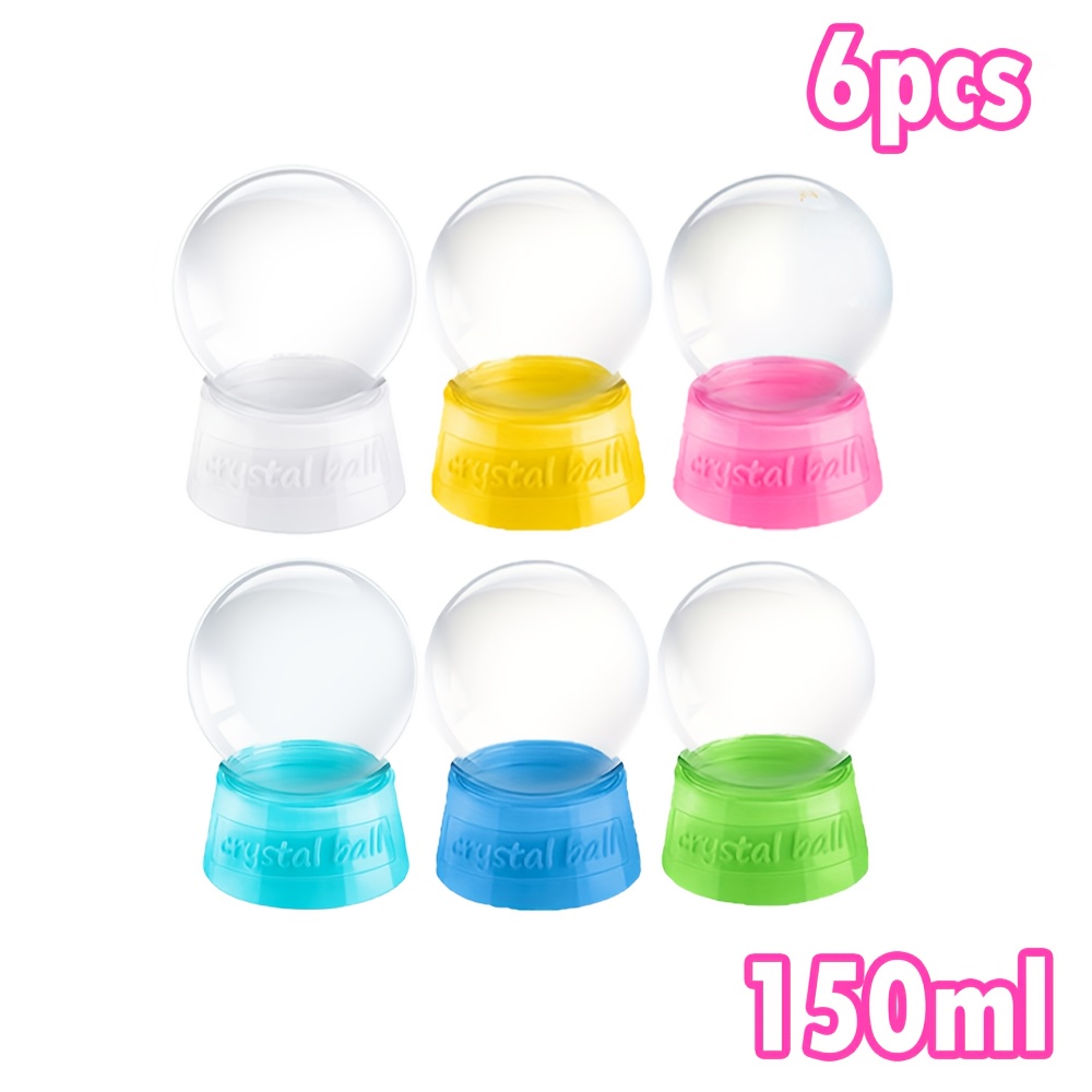 Image of Crystal Ball Kit With 6 Colors Of Transparent Plastic Spheres For Making Snow Globes, A Creative Handmade Gift, And Blank Crystal Balls