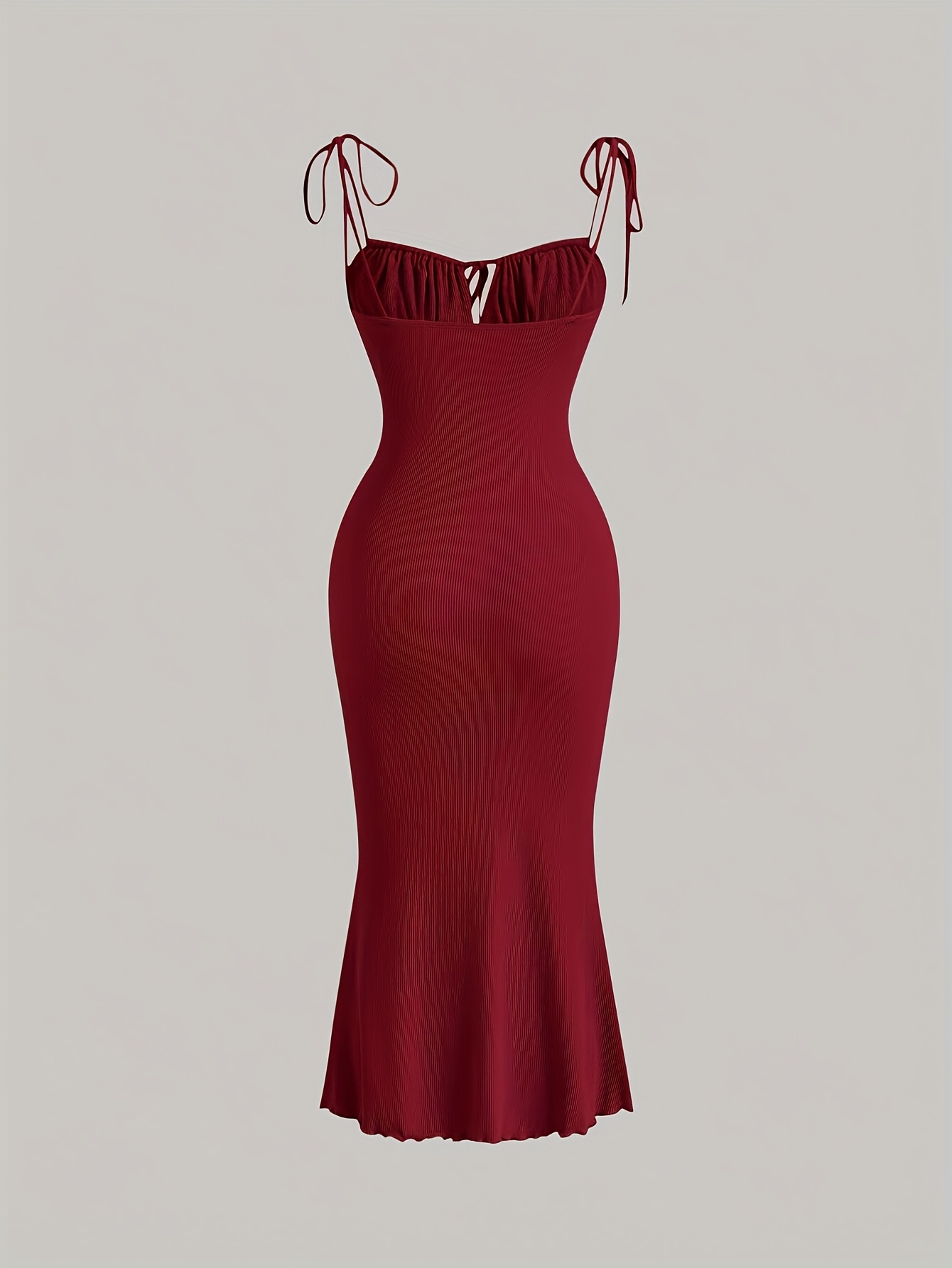 Front-Laced Dress with Ruffled Straps
