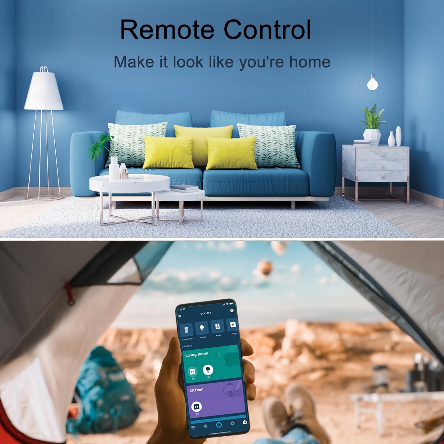 4 pack     voice control with     wifi enabled timer function 110 130v us plug no battery required 3