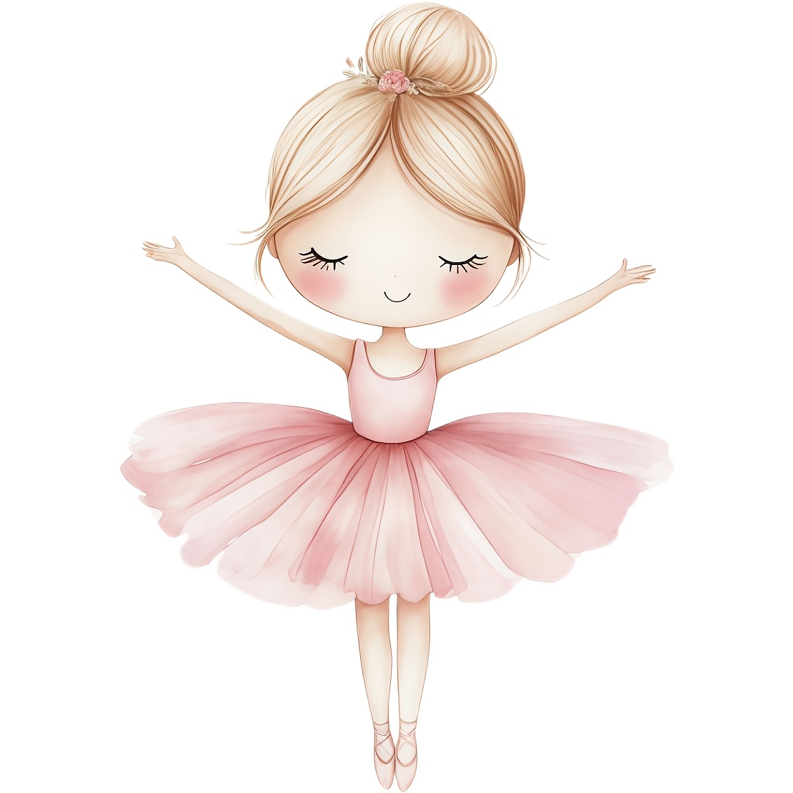 1 Elegant Ballet Dancer Wall Sticker - Self-adhesive, High-quality Plastic, And Remove, Princess-themed Home Decoration, Suitable For Living Room, Ceramic Surface, Finish, Ballet Decoration