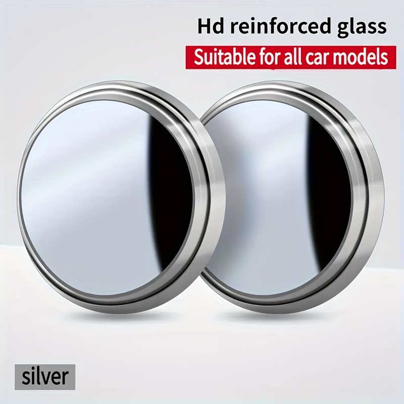 TEMU 4pcs Small Round Mirrors For Car Rearview Mirrors Are 360-degree Blind Spot Removers, Which Are Reflective Mirrors And Useful For Backing Up Small Cars.