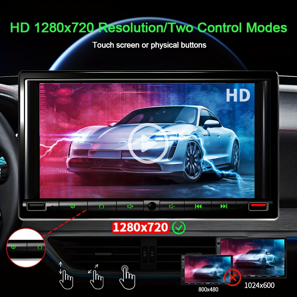 Wireless Double Din Car Stereo Driveplay android Auto Backup - Temu