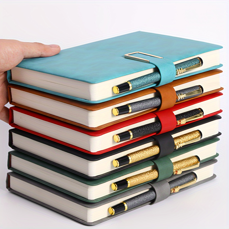 

200 Page A5 Soft Leather Notebook With Snap Closure - Suitable For Home, Office, And Study - Waterproof And Customizable