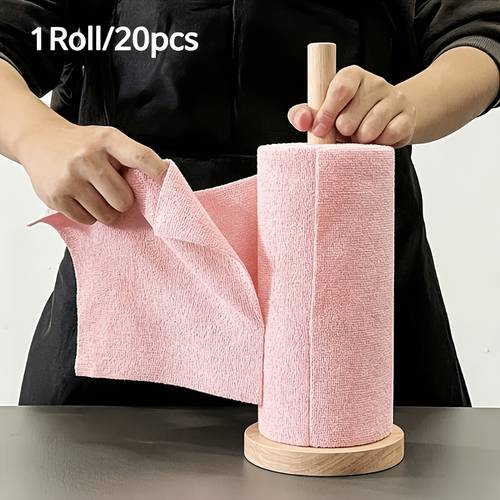 1 roll of 4m reusable cleaning wipes household kitchen towel roll dish cloth multi purpose alternative suitable for living room bedroom and kitchen cleaning supplies
