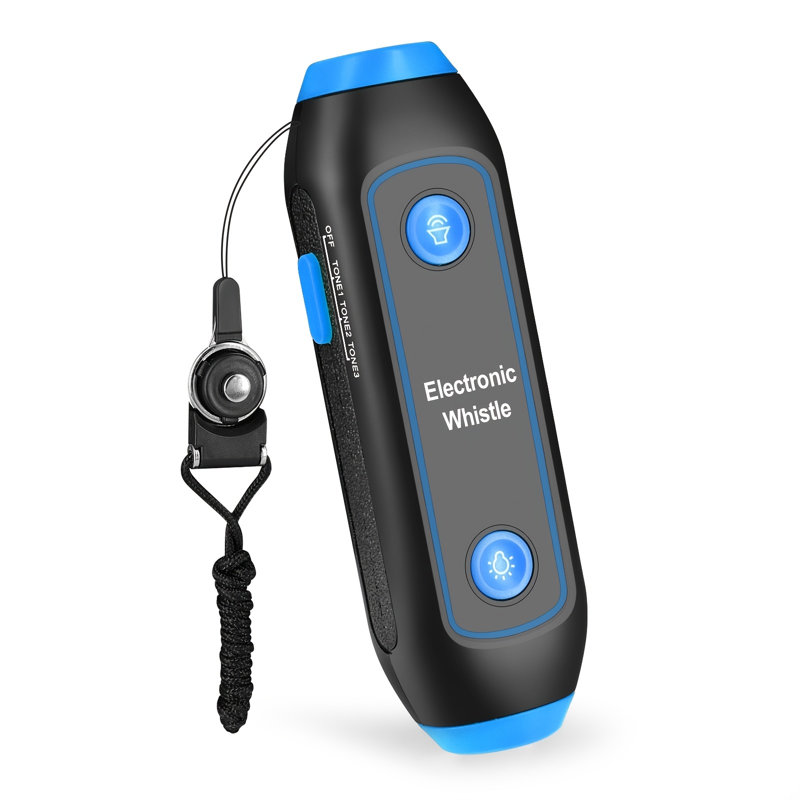 TEMU Portable Electronic Whistle, With Lanyard And 3 Distinct Tones, Designed For High Volume Use In Sports, Battery Not Included