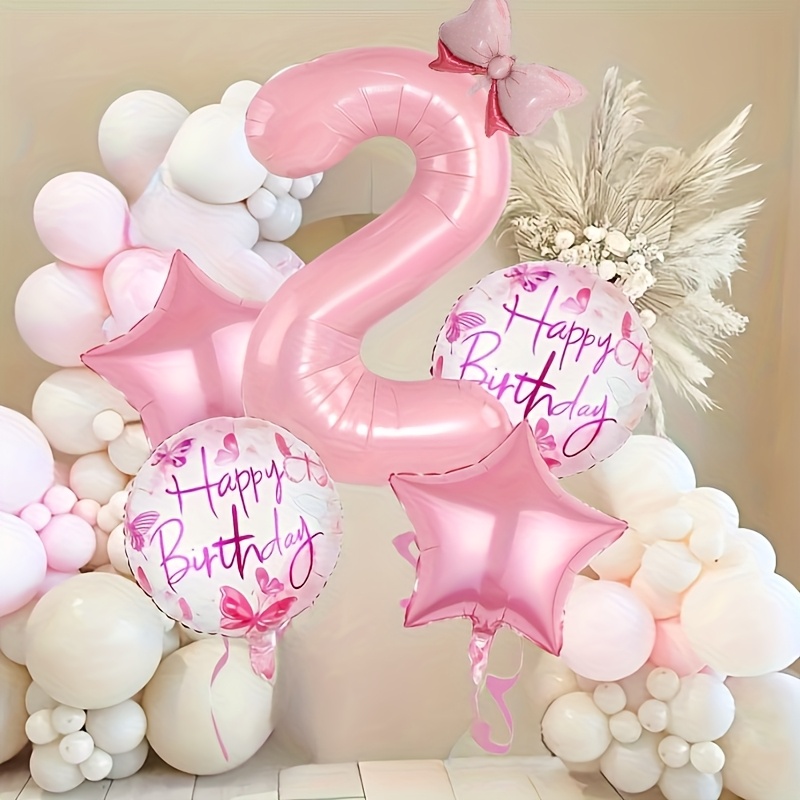 Ballon Zahl 4, Blau, XXL 102 Cm – Folienballon Für Luft/Helium, Wiederverwendbar