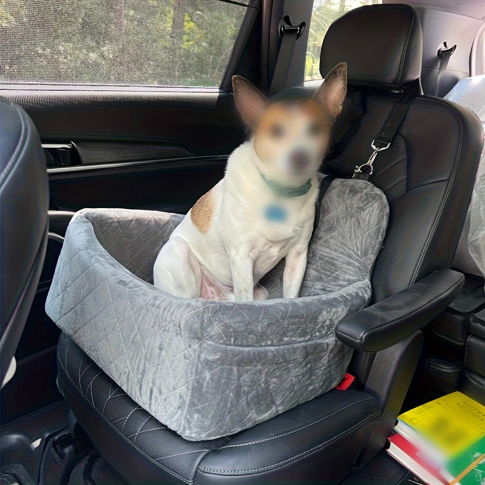 E-shop Tragbarer Hundeautositz für kleine und mittelgroße Hunde, stilvoller Reisesitz mit verstellbarem Sicherheitsgurt, atmungsaktives und weiches