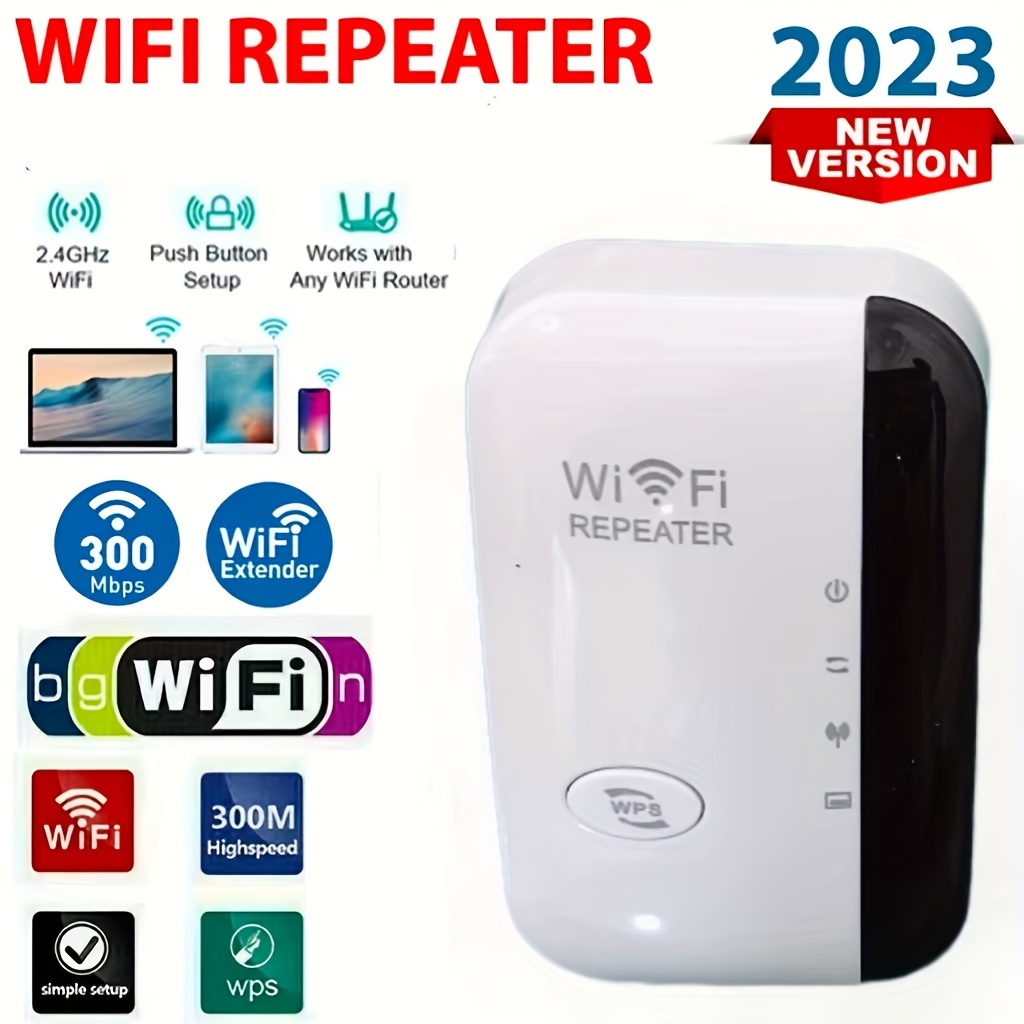  Extensor WiFi, amplificador WiFi, repetidor WiFi, cubre hasta  2640 pies cuadrados y 40 dispositivos, amplificador de Internet, con puerto  Ethernet, configuración rápida, amplificador de señal : Electrónica