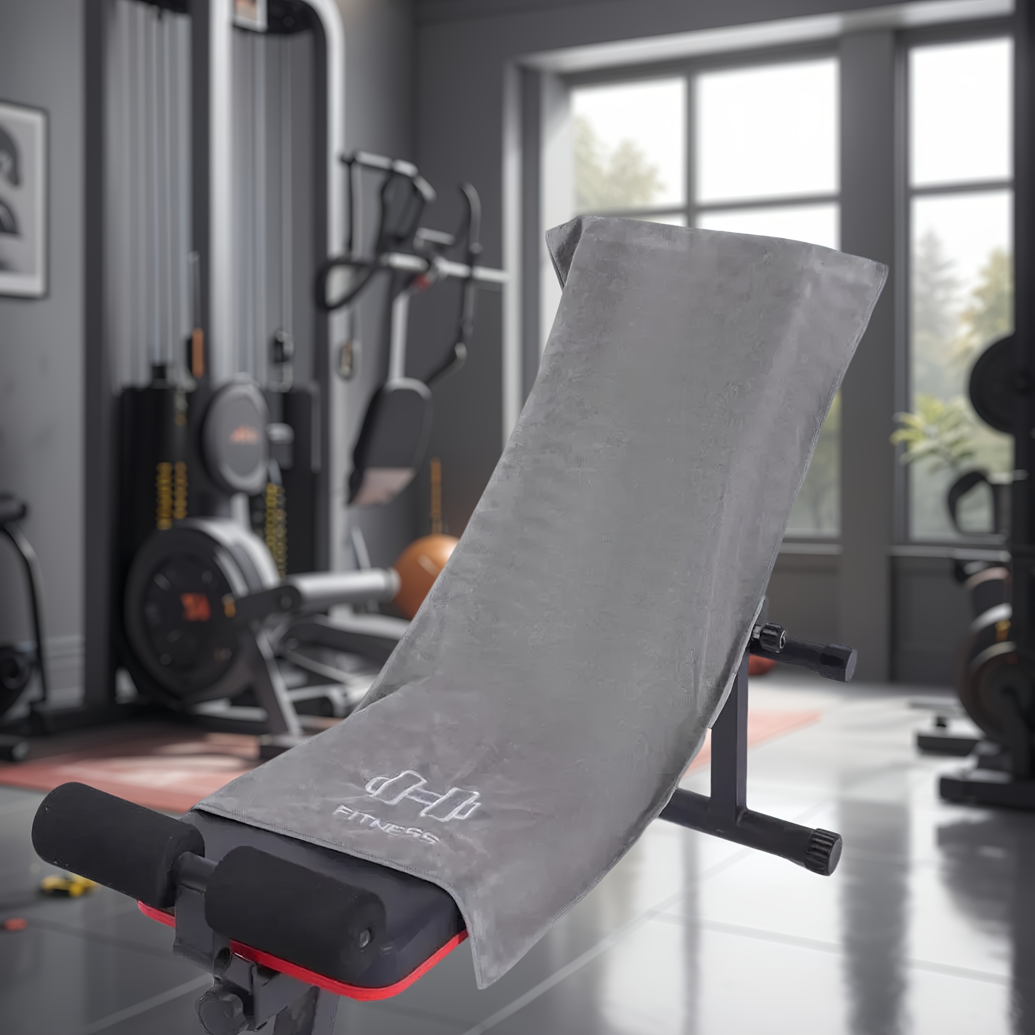 1-Pack 1pc Extra Large Sports Mat Towel Suitable for - Quick-Dry Microfiber Gym Towel with Discreet Pocket, Large Workout Mat for, Dumbbell & Equipment, Ideal Fitness Gift for / (Machine Washable)