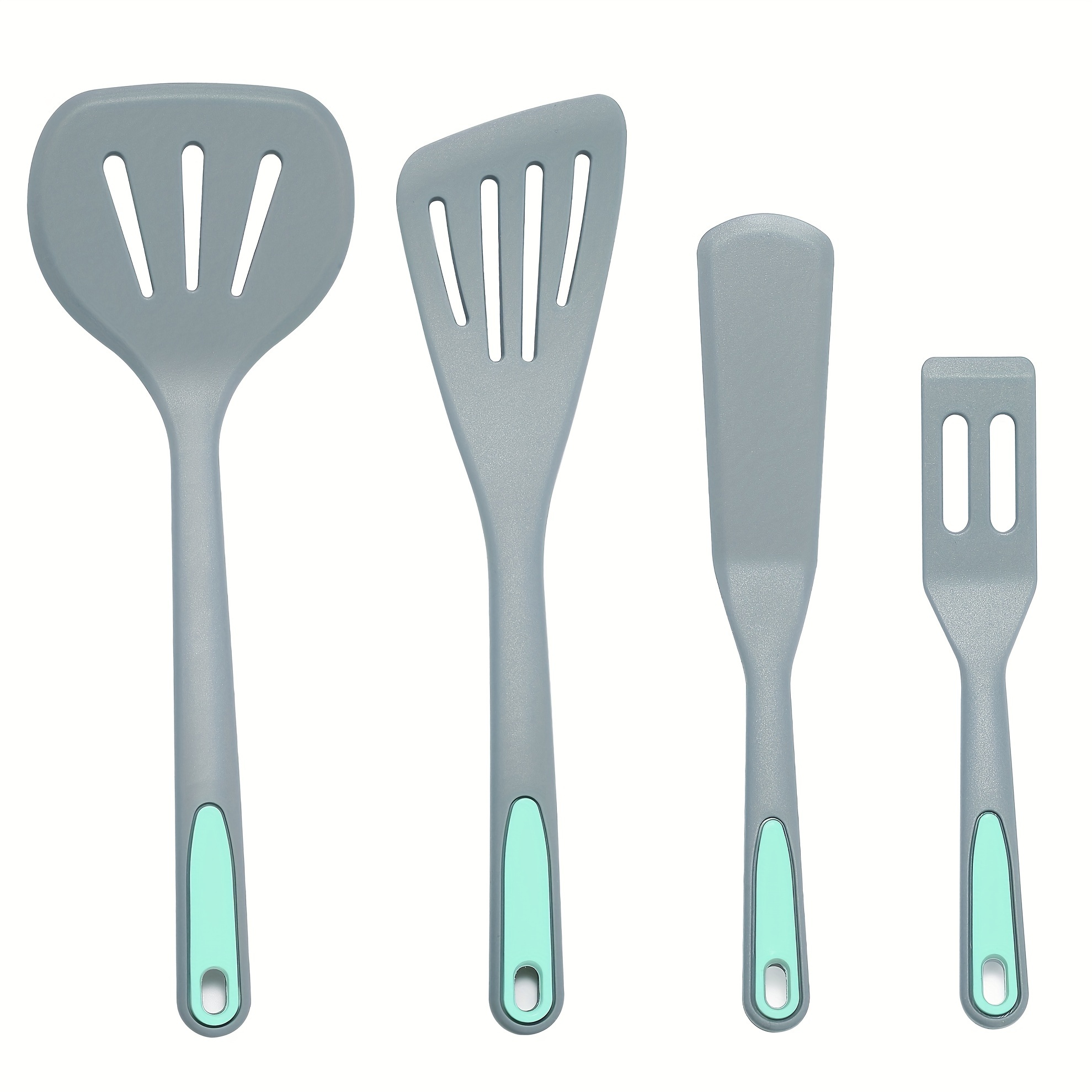 

Silicone Spatula Set, Fish Spatula, Mini Brownie Serving Spatula, Round Pancake Turner Spatula, Heat-resistant Flexible Nonstick Silicone, Dishwasher Safe, Set Of 4