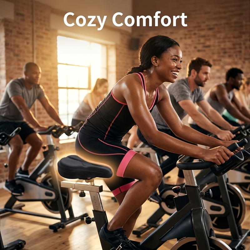 TEMU Coussin de selle de vélo ergonomique super confortable avec effet d'absorption des chocs, de ventilation à rainure profonde pour une ventilation